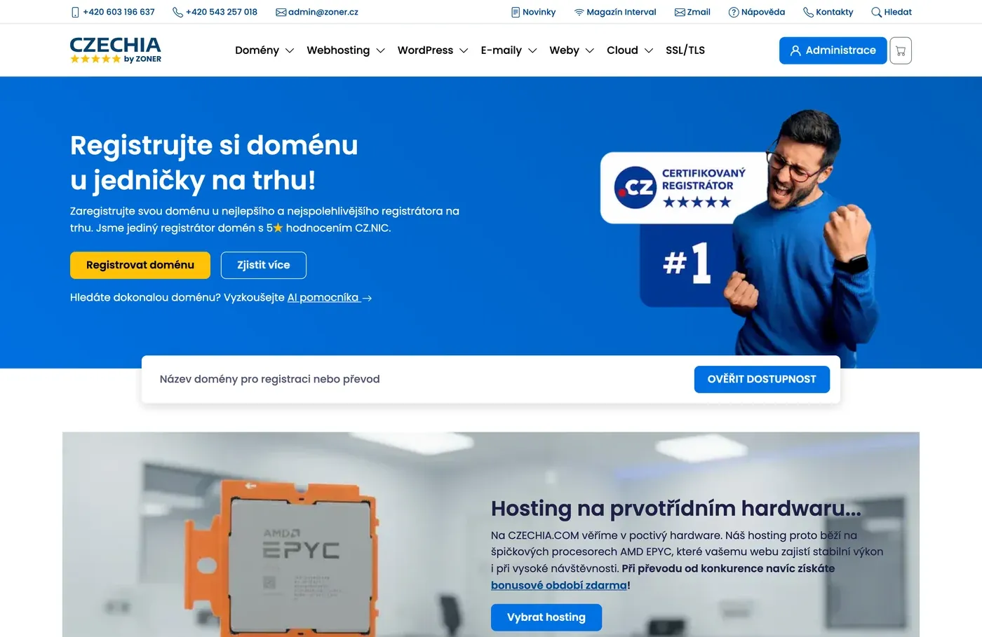 Czechia.com na počítači