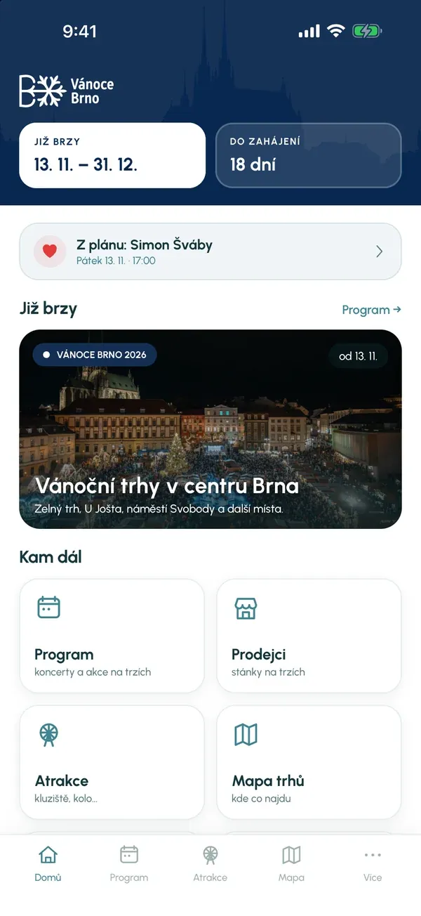 Vánoce Brno v telefonu